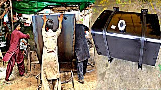 How can we make 400 liter Fuel Tank of Hino Truck by hand ||Complete video||Amazing process||