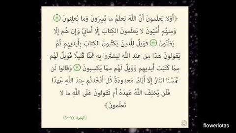 سورة البقرة من آية 77 الى 80