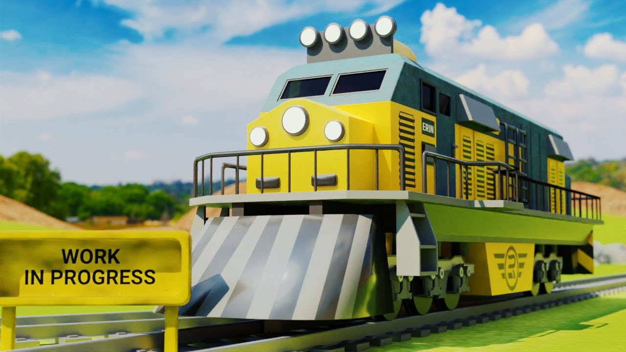 Work in Progress - Lego Rail Crossing Repair Funny Cartoon - choo choo train kids videos cartoon