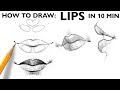 How to draw lips  basic steps eng subtitles