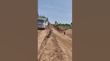 Field irrigation canal excavation process- Good tools and machinery make work easy