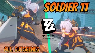 ALL Cutscenes for Soldier 11 in【Zenless Zone Zero】 CBT2 Trust Mission Animations