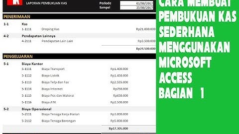 Membuat Pembukuan Kas dengan MS Access #1/4 Tabel Database