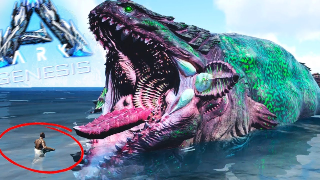 ARK Genesis Final Boss Eel Can DEVOUR WORLD TURTLE! 