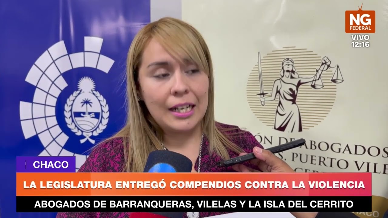 NGFEDERAL - CUESTA - LA LEGISLATURA ENTREGÓ COMPENDIOS CONTRA LA VIOLENCIA - CHACO