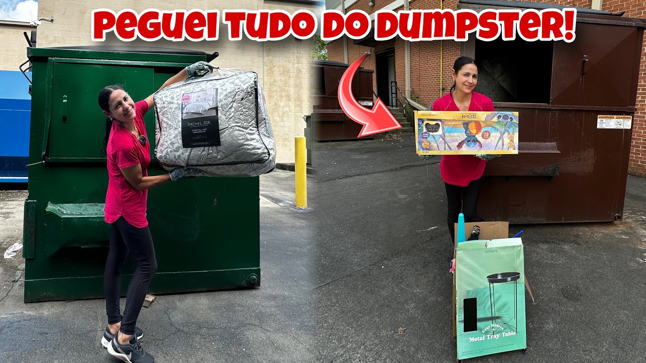 Peguei tudo do dumpster do Estados Unidos!🇺🇸