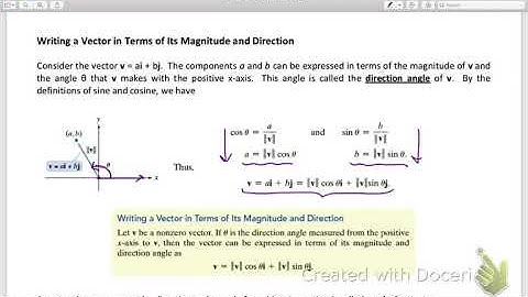 Unit Vectors (6.6 Part 3)