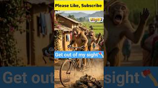 Smart Monkeys vs Buffalo Dung 😂💩 |#FunnyMonkey #MonkeyShorts #ComedyVideo #shorts #shortsfeed