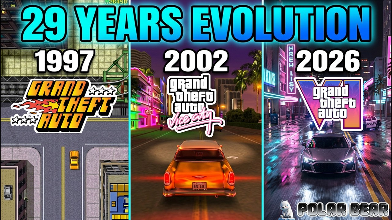 GTA 1 vs GTA 6: The 29-Year Evolution of Grand Theft Auto - YouTube