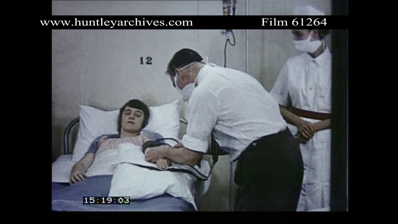 Blood Transfusion technique, 1950's. Archive film 61264