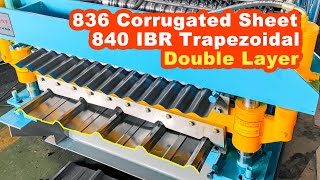 [Steelmama]836 Corrugated Sheet 840 IBR Trapezoidal Metal Roof Double Layer Roll Forming Machine