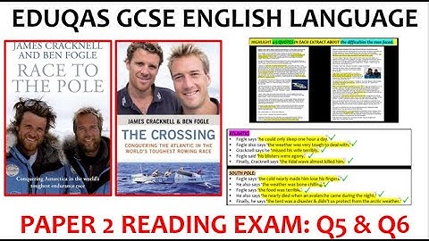 EDUQAS VRAGEN 5 & 6 PAPIER 2 LEZEN - GCSE Engels Taal