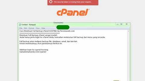 Cara Full Backup Website di Cpanel Hosting
