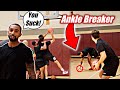 Trash Talker Gets ANKLES BROKEN &amp; EXPOSED!! (5v5 Basketball) | Randall Twins