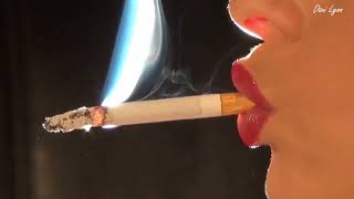 Super Close Up Smoking! Hot handsfree smoking super close up! 100s Red Marlboro