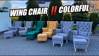 Colorful Wing Chair Is Very Beautiful