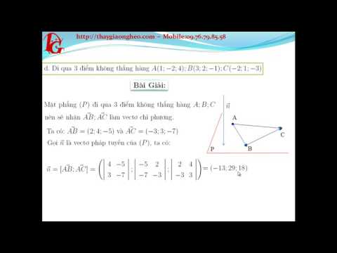 Video 4 Dạng toán viết phương trình mặt phẳng trong không... - youtube