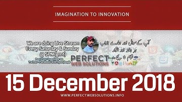 Live Tech Talk by Perfect Web Solutions: Live QnA in Urdu | Web Development Career Guide in 2019