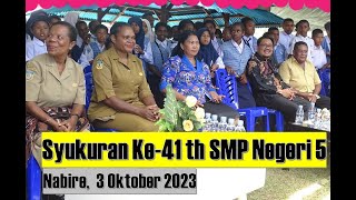 Meriahnya Hut Ke-41 Smp Negeri 5 Nabire