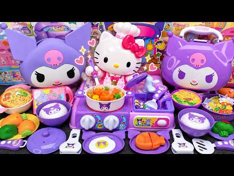 Satisfying with Unboxing & Review Hello Kitty x Kuromi Kitchen set, Cooking toys collection ASMR