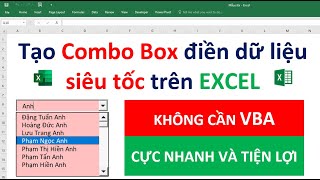 Tìm dữ liệu cực nhanh với Combo Box trong Excel | EXCEL THÚ VỊ
