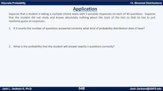 Statistics 2.14.4 Binomial Distribution Applications