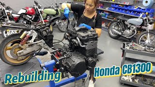 Rebuilding Honda CB1300  Rescue TimeLapse! P1