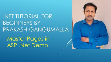 Master Pages in ASP .Net by Prakash Gangumalla
