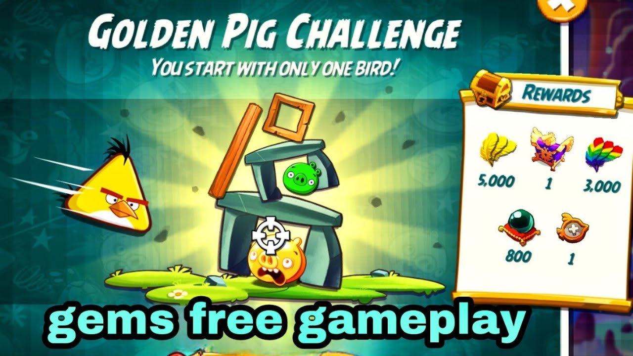Angry birds 2 chuck golden pig challenge 20 feb 2026 gems free #ab2 chuck golden challenge today