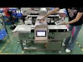High accuracy touch screen aluminum foil packaging metal detector with pusher rejector