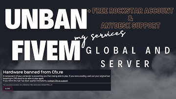 REMOVE FIVEM BAN IN 2 MINUTES ( GLBAL | CFX | SERVER | TOKEN )