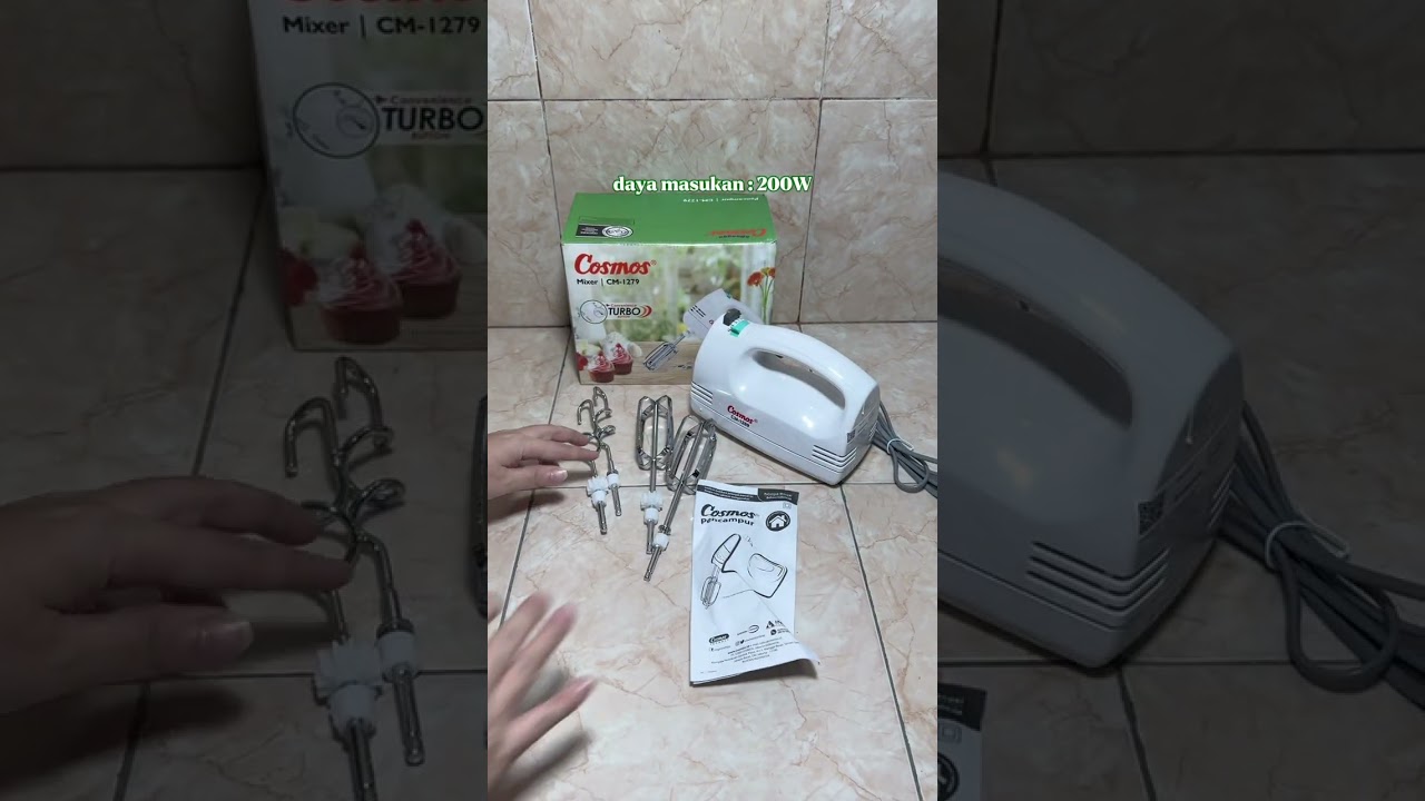 Spesifikasi Hand Mixer Cosmos CM-1279 dengan Tombol Turbo 