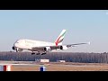 Два зимних Airbus a380 в Домодедово.