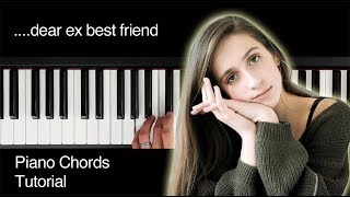 5 Minute Riff: ....dear ex best friend (Tate McRae) Piano Chords Tutorial