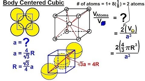 Chemistry - Liquids and Solids (27 of 59) Crystal Structure: Density of the Unit Cell: Body Centered