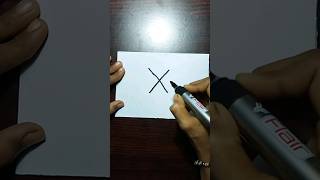 How to draw a Fish From the Letter X