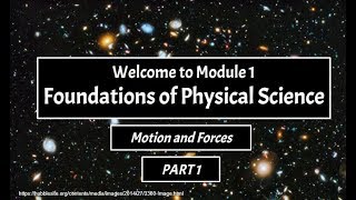 VPSLM Module 1 Part 1 Motion and Forces*