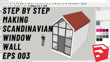 Sketchup House Tutorial Simple steps for modeling a Scandinavian house Window Wall Sketchup modeling