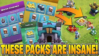 MAXING KING, QUEEN,  EAGLE,  & MORE WITH THESE INSANE PACKS! - Clash of Clans