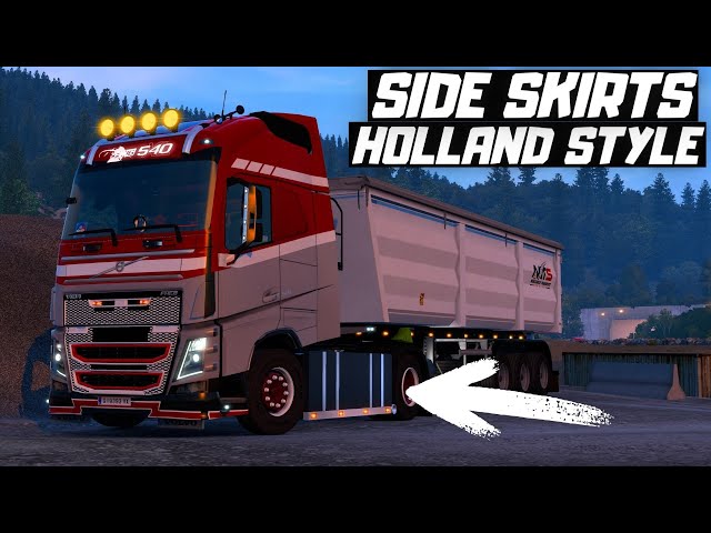 ETS2 1.45] ADDON VOLVO FH HOLLAND STYLE, SIDESKIRTS + REAR BUMPER