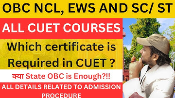 Which certificate is required in CUET || CUET OBC NCL CERTIFICATE DOUBTS || DU Admission #CUET #NTA