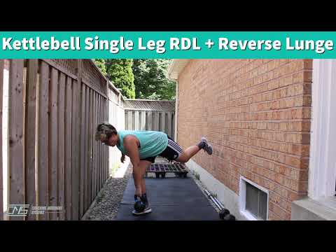 Kettlebell Single Leg RDL + Reverse Lunge Combo - YouTube