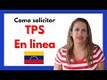 ✔️ Como solicitar el TPS en linea 🔴 TPS Venezuela 🔴 I-821 en linea