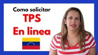 ✔ Como solicitar el TPS en linea  TPS Venezuela  I821 en linea