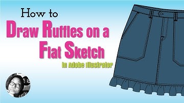Ruffles made easy! How to draw ruffles on Illustrator fashion flats!
