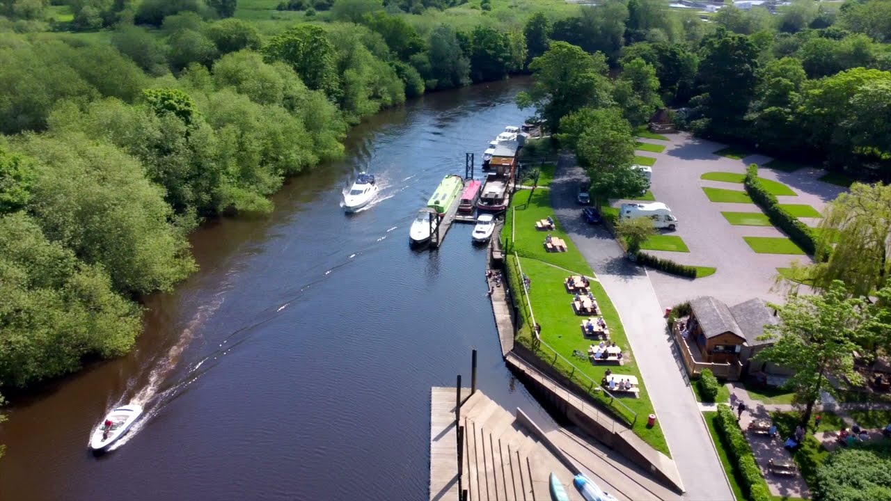 The Riverfront York aerial view on a Sunny Day