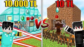 10 Tl Faki̇r Hapi̇shane Vs 10.000 Tl Zengi̇n Hapi̇shane - Minecraft