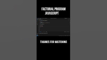 Factorial Program in JavaScript #shortvideo #viralvideo #javascript