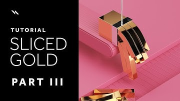 Sliced Gold | Cinema 4D tutorial - Part III - Lighting & texturing