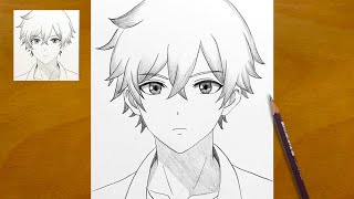 Easy Anime Boy Sketch How To Draw Anime Step By Step Pencil Drawing Ideas